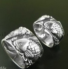 Handmade Silver Garnesa Fortune Buddha Ring for Men Handmade Silver Garnesa Fortune Buddha Ring for Men